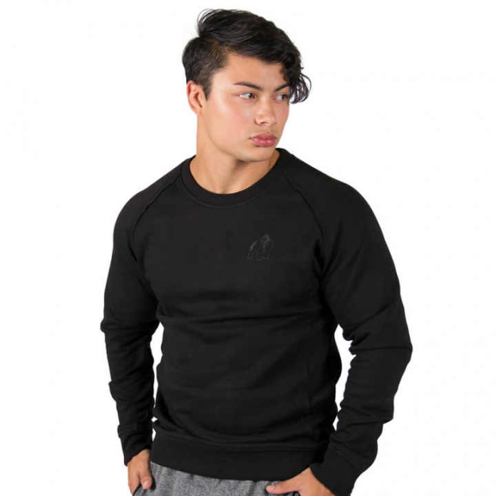 Sjekke Durango Crewneck Sweatshirt, black, Gorilla Wear hos SportGymButikken.no