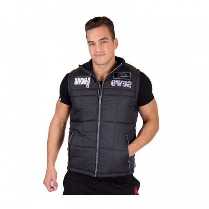 Sjekke Bodywarmer GW82, black, Gorilla Wear hos SportGymButikken.no