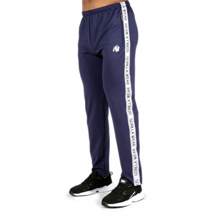 Sjekke Delaware Track Pants, navy, Gorilla Wear hos SportGymButikken.no