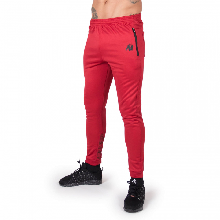 Sjekke Bridgeport Joggers, red, Gorilla Wear hos SportGymButikken.no