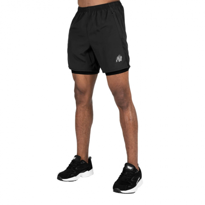 Modesto 2-In-1 Shorts, black, Gorilla Wear i gruppen Herreklær / Bukser & Tights / Treningsshorts hos Sportgymbutikken.no (GW-91003-900r)