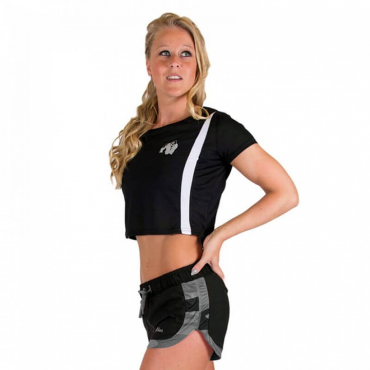 Sjekke Columbia Crop Top, black/white, Gorilla Wear hos SportGymButikken.no