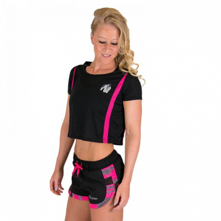 Sjekke Columbia Crop Top, black/pink, Gorilla Wear hos SportGymButikken.no