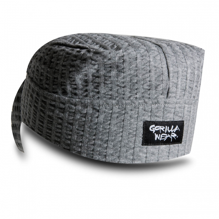 Sjekke Seersucker Work Out Cap, grey, Gorilla Wear hos SportGymButikken.no