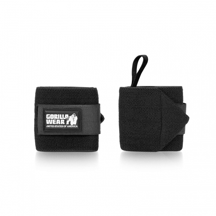 Sjekke Wrist Wraps Basic, black, Gorilla Wear hos SportGymButikken.no