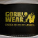 6 Inch Padded Leather Belt, black/gold, Gorilla Wear