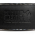 6 Inch Padded Leather Belt, black/black, Gorilla Wear