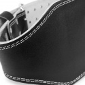 6 Inch Padded Leather Belt, black/black, Gorilla Wear