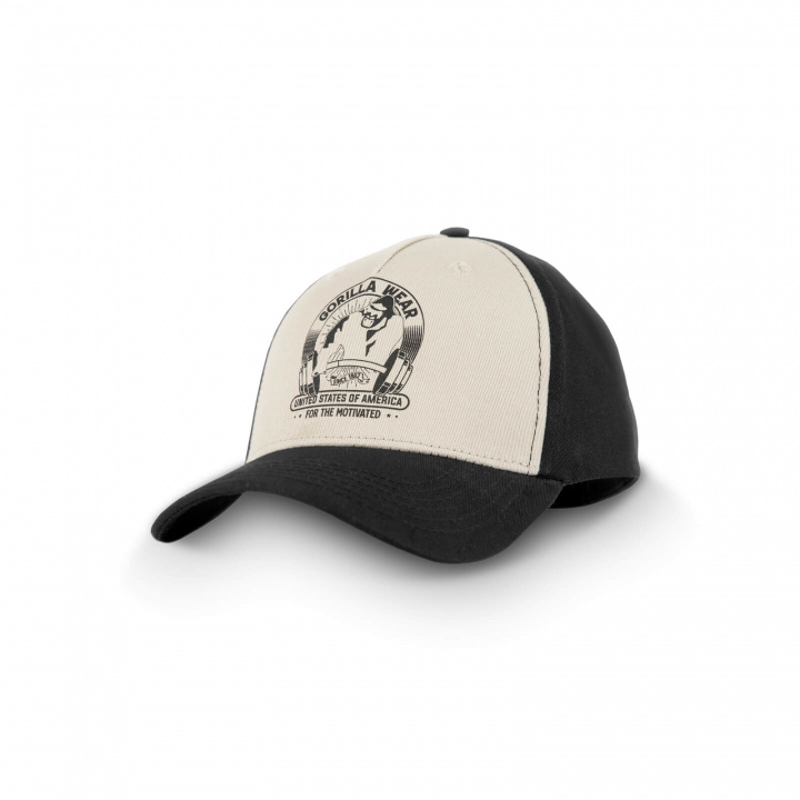 Sjekke Buckley Cap, black/beige, Gorilla Wear hos SportGymButikken.no