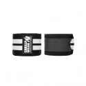 Knee Wraps, black/white, 2.5 m, Gorilla Wear