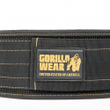 4 Inch Nylon Belt, black/gold, Gorilla Wear