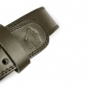 4 Inch Padded Leather Belt, army green, Gorilla Wear