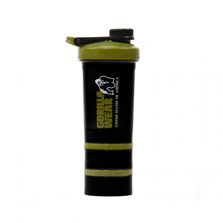 Sjekke Shaker 2 Go 760 ml, black/army green, Gorilla Wear hos SportGymButikken.n