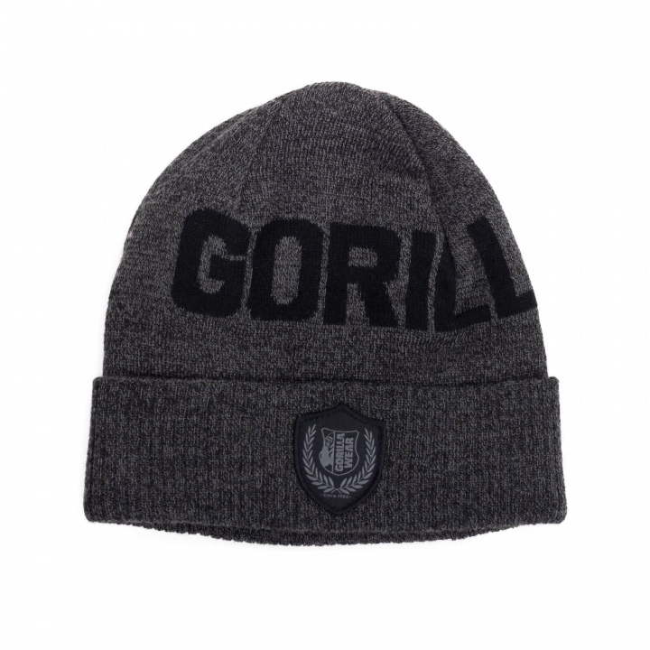 Sjekke Toledo Beanie, dark grey, Gorilla Wear hos SportGymButikken.no