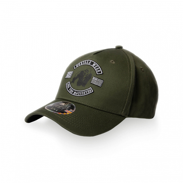 Sjekke Darlington Cap, army green, Gorilla Wear hos SportGymButikken.no