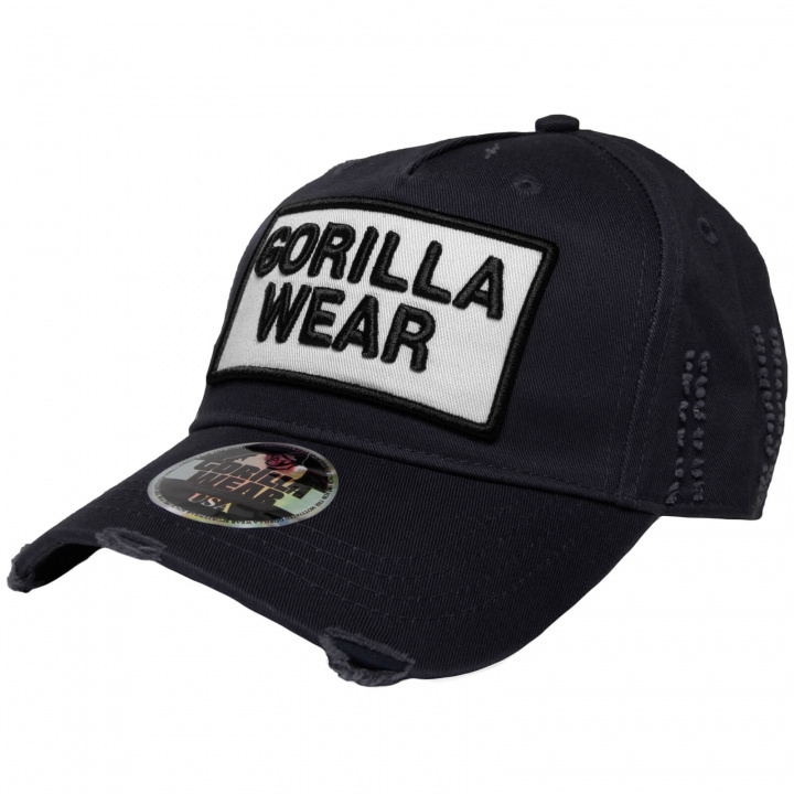 Sjekke Harrison Cap, black/white, Gorilla Wear hos SportGymButikken.no