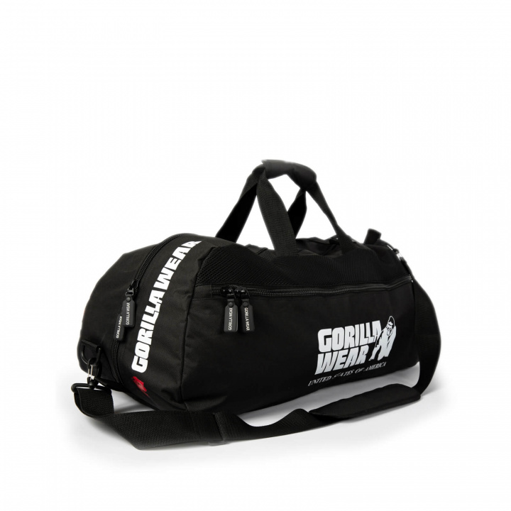 Sjekke Norris Hybrid Gym Bag/Backpack, black, Gorilla Wear hos SportGymButikken.