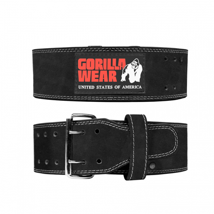 Sjekke 4 Inch Powerlifting Belt, black, Gorilla Wear hos SportGymButikken.no