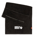 Zip Pocket Gym Towel, black