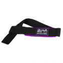 Women\'s Padded Lifting Straps, black/purple, Gorilla Wear