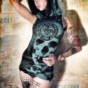 Indian Skull Hood Tank, black, Yakuza