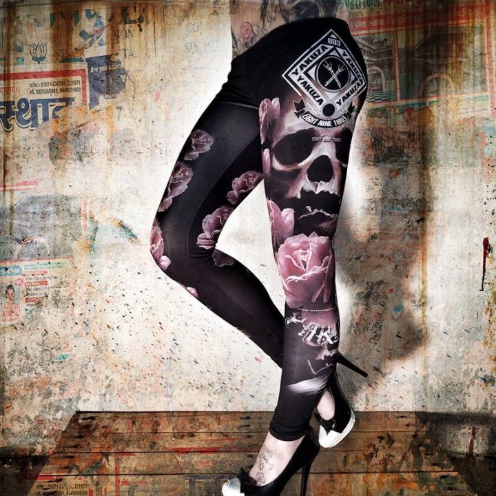 Sjekke Deadly Rose Tights, black, Yakuza hos SportGymButikken.no