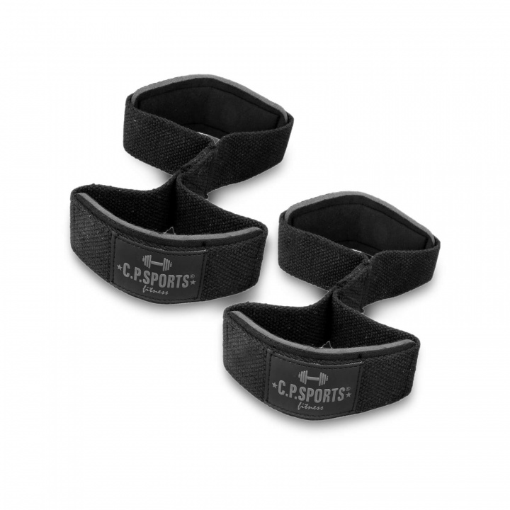 Sjekke Figure 8 Straps - Lifting Loops, black, C.P. Sports hos SportGymButikken.