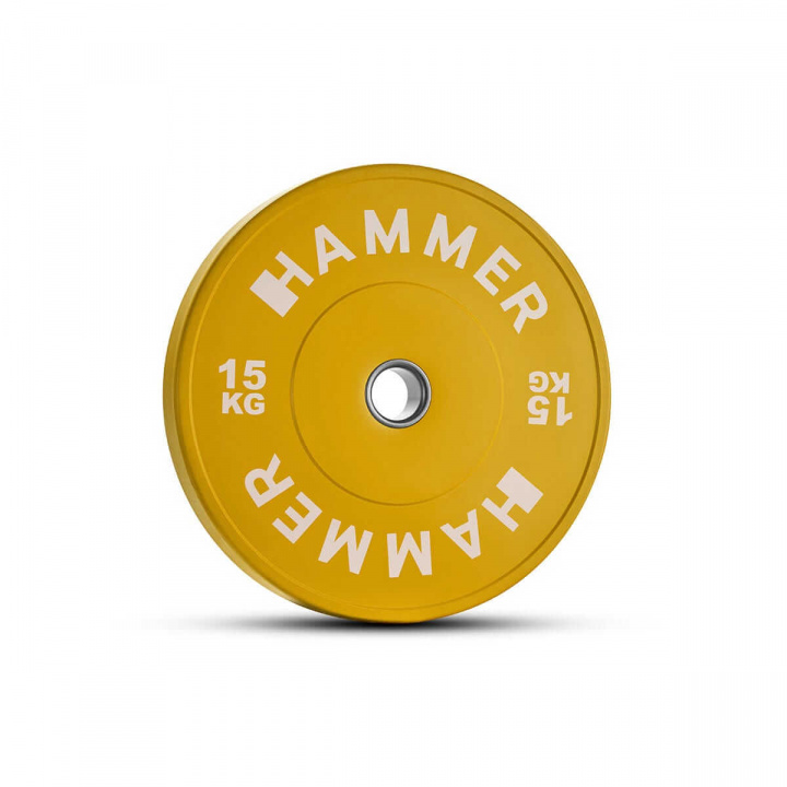 Bumper Vektskive, 1 x 15 kg, Hammer i gruppen Styrke / Vektskiver, stenger, lås / Vektskiver 50 mm hos Sportgymbutikken.no (HM-17053)