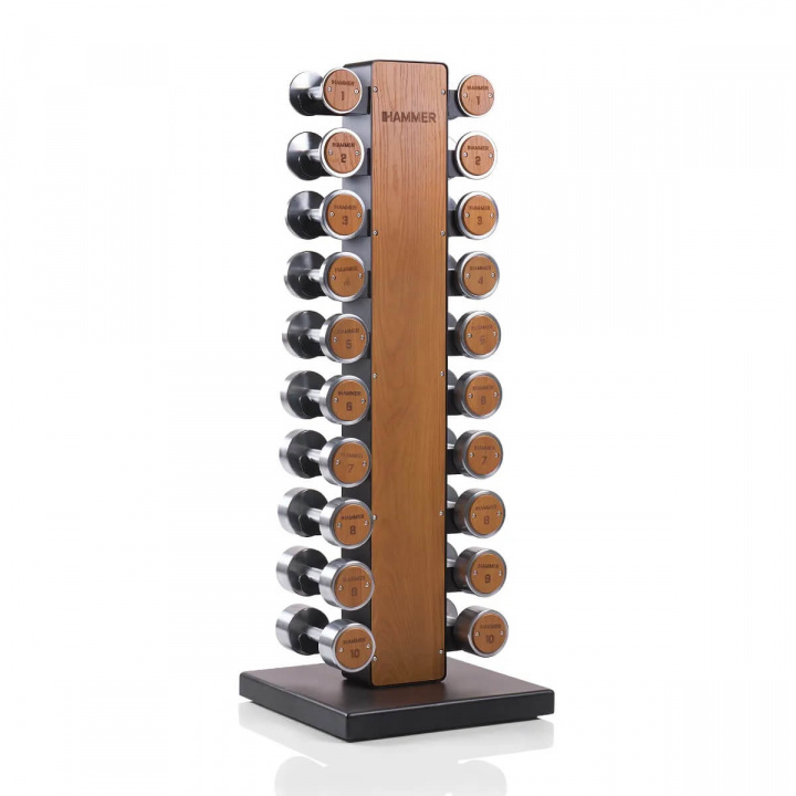Dumbbell Tower set Exclusive, 10 par: 1-10 kg, Hammer i gruppen Styrke / Manualer & kettlebells / Pakke hos Sportgymbutikken.no (HM-17344)
