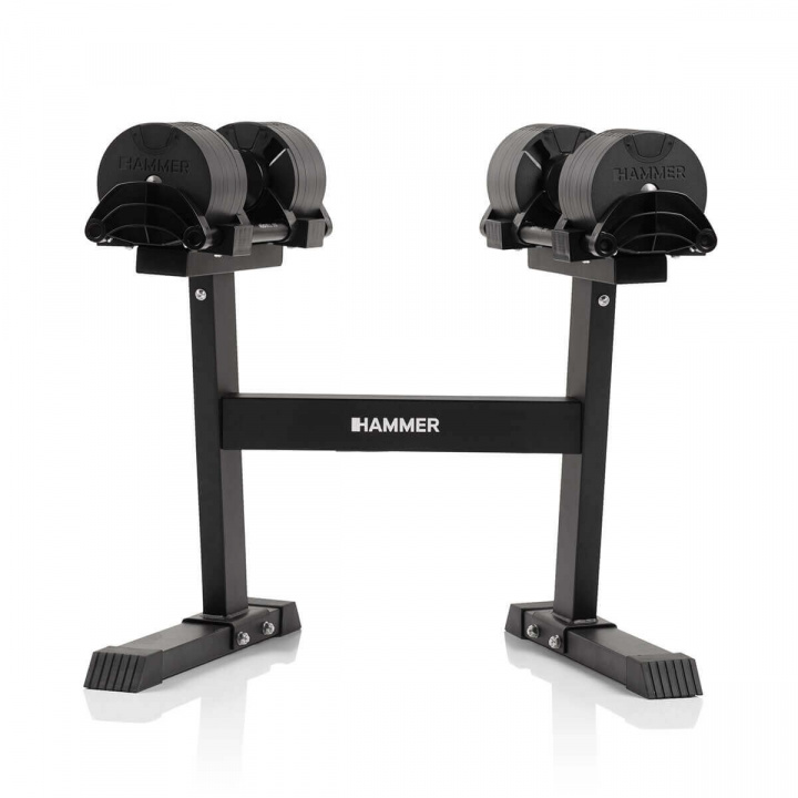Manualsett SmartLock med stativ, 2 x 20 kg, Hammer i gruppen Styrke / Manualer & kettlebells / Pakke hos Sportgymbutikken.no (HM-17353)