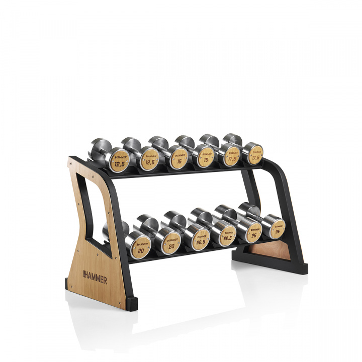 Exclusive Dumbbell Rack Set, 6 par: 12.5 – 25 kg i gruppen Styrke / Manualer & kettlebells / Pakke hos Sportgymbutikken.no (HM-17398)