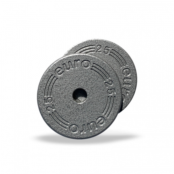 Sjekke Vektskiver Metall 25 mm, 2 x 2.5 kg, Eurosport hos SportGymButikken.no