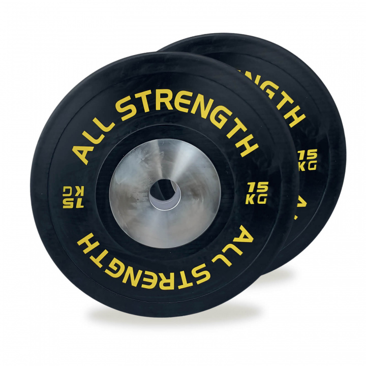 Sjekke Competition Bumper Plates, 2 x 15 kg, AllStrength hos SportGymButikken.no