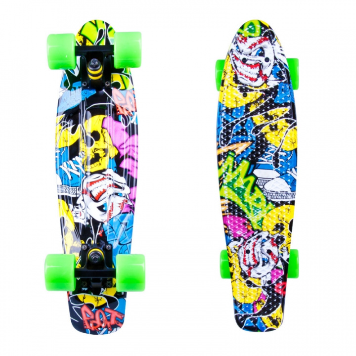 Sjekke Pennyboard Colory 22, yellow/green, Worker hos SportGymButikken.no