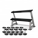 Skivemanualsett & Manualstativ Pro, 5-par: 10 - 20 kg, inSPORTline