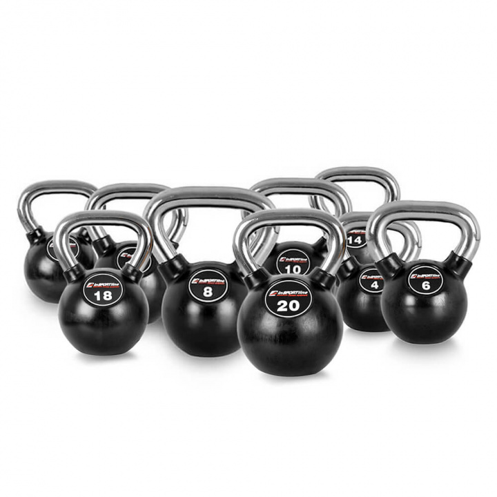 Sjekke Kettlebells, gummi/krom, inSPORTline hos SportGymButikken.no