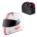 Motorsykkelhjelm M5X Daytona, white/red, Bell