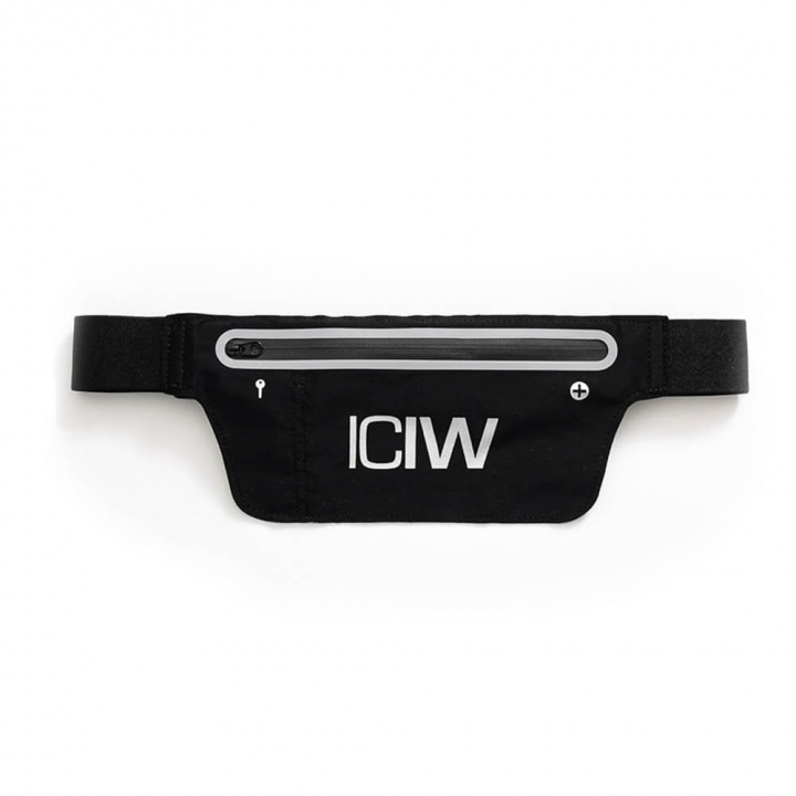 Sjekke Reflective Running Belt/Bag, black, ICANIWILL hos SportGymButikken.no