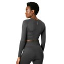 Define Seamless LS Crop Top, graphite, ICANIWILL