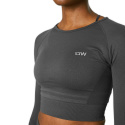 Define Seamless LS Crop Top, graphite, ICANIWILL