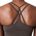 Ribbed Define Seamless Sports Bra, dark sand, ICANIWILL