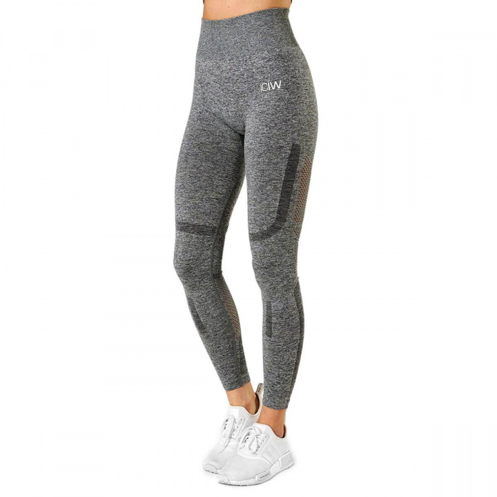 Sjekke Queen Mesh Tights, grey melange, ICANIWILL hos SportGymButikken.no