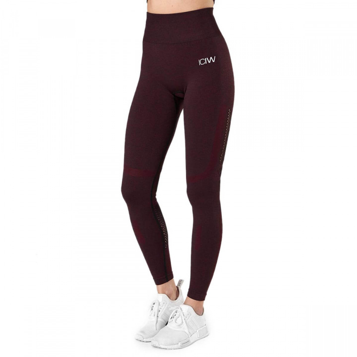 Sjekke Queen Mesh Tights, burgundy melange, ICANIWILL hos SportGymButikken.no