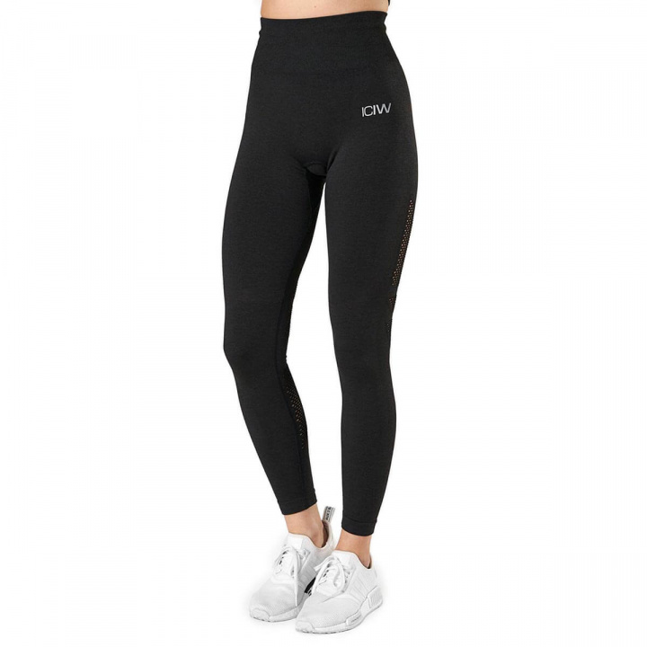 Sjekke Queen Mesh Tights, graphite melange, ICANIWILL hos SportGymButikken.no