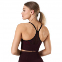 Queen Mesh Sports Bra, burgundy melange, ICANIWILL