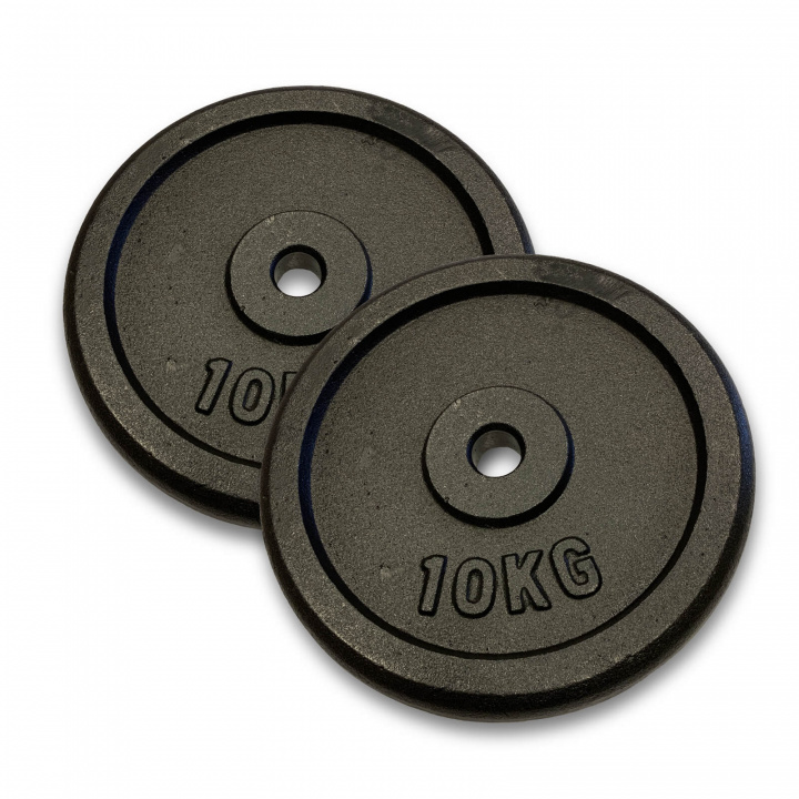 Sjekke Vektskiver Metall 25 mm. 2 x 10 kg hos SportGymButikken.no