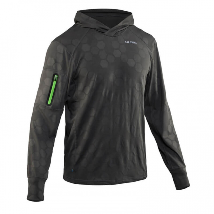 Sjekke Run Hexagon Hood Men, magnet grey, Salming Sports hos SportGymButikken.no