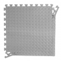 Puslematte med kantstykker, 60 x 60 x 2 cm, sort/grå, Budo-Nord