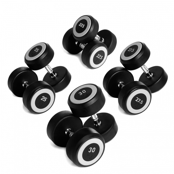 Sjekke RubberDumbell set 22,5-30 kg, Abilica hos SportGymButikken.no