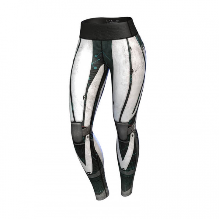 Sjekke Robota Compression Leggings, white/black, Anarchy hos SportGymButikken.no